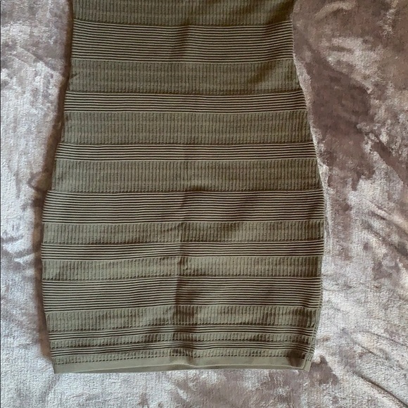 Bebe Bandage Bodycon Olive Dress Size S - Picture 2 of 8